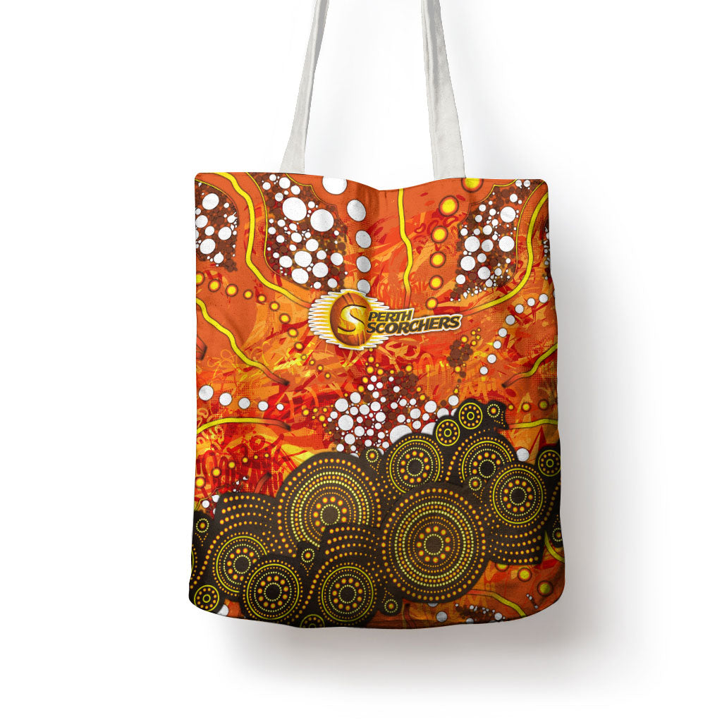 Perth Scorchers Tote Bag Graffiti Urban Aboriginal Dot Abstract Design