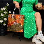 Perth Scorchers Tote Bag Graffiti Urban Aboriginal Dot Abstract Design