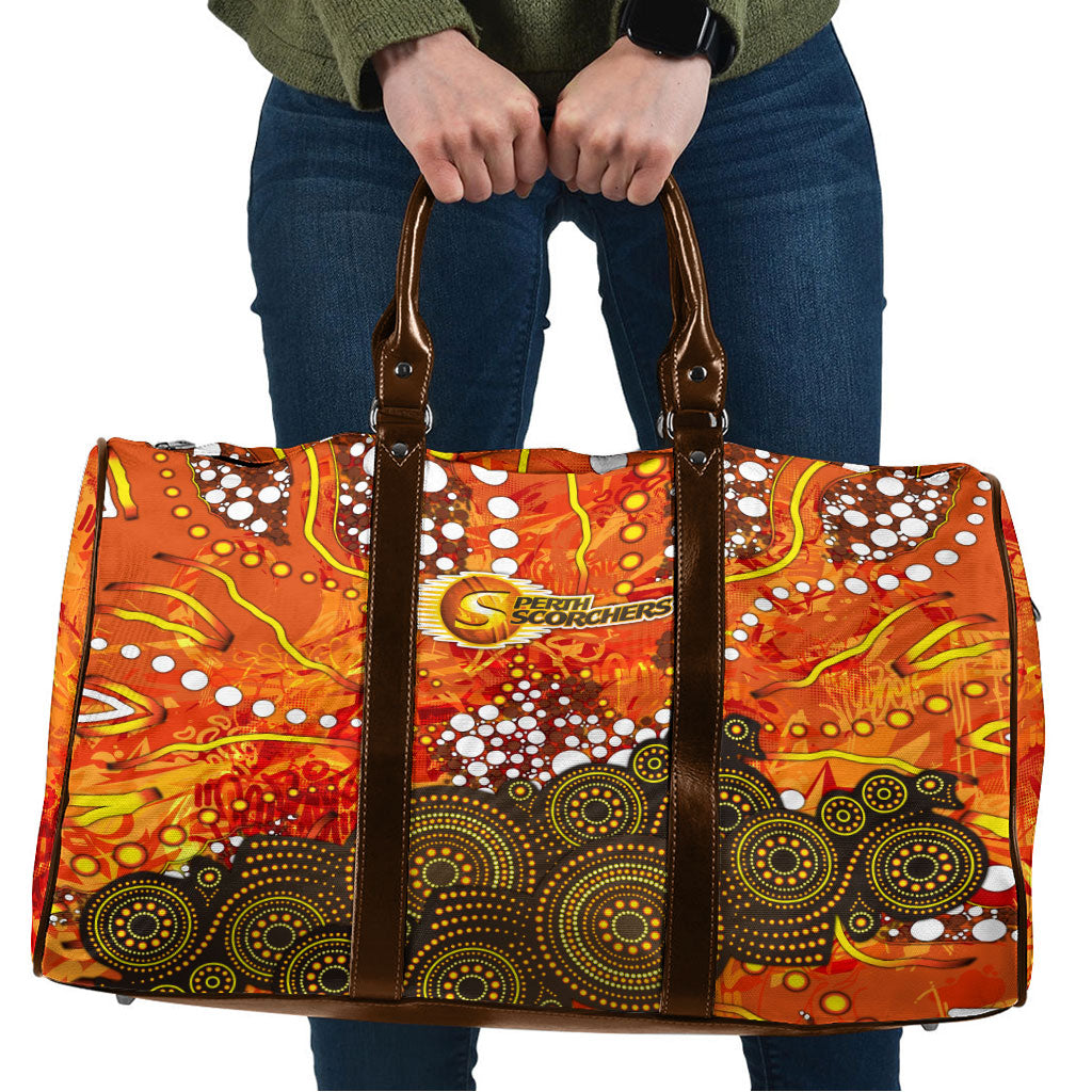 Perth Scorchers Travel Bag Graffiti Urban Aboriginal Dot Abstract Design