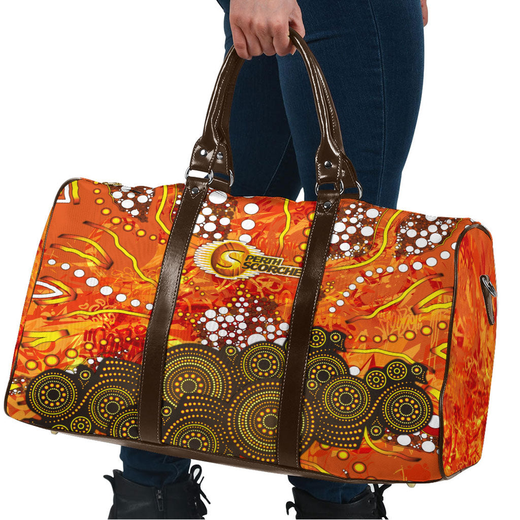 Perth Scorchers Travel Bag Graffiti Urban Aboriginal Dot Abstract Design