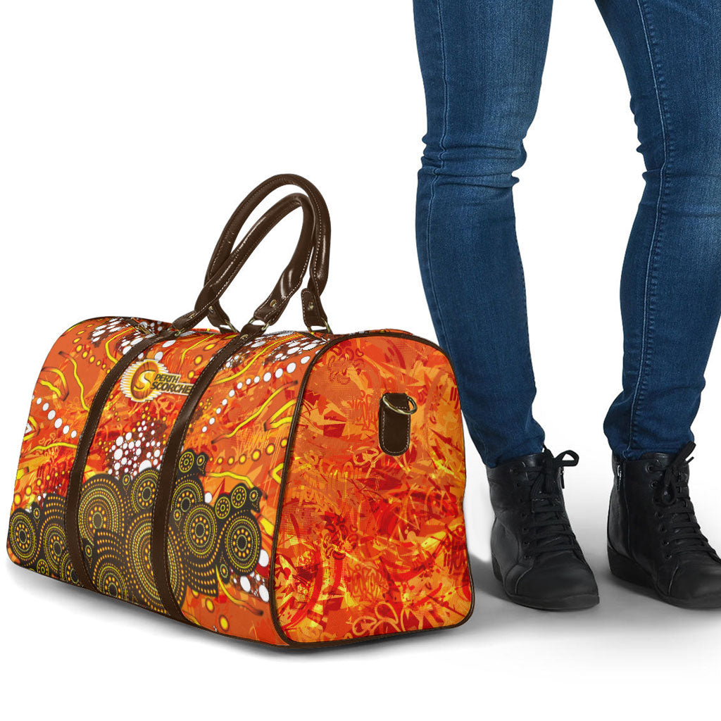 Perth Scorchers Travel Bag Graffiti Urban Aboriginal Dot Abstract Design