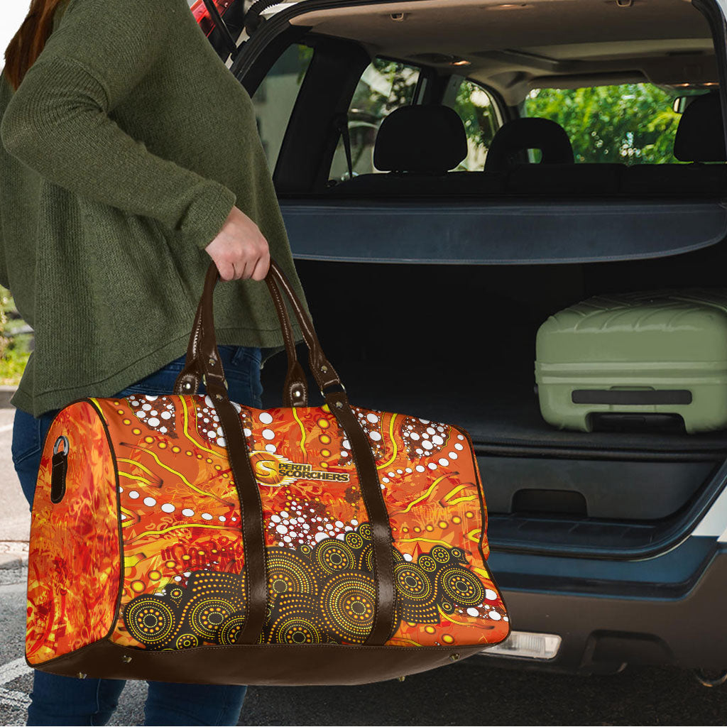 Perth Scorchers Travel Bag Graffiti Urban Aboriginal Dot Abstract Design