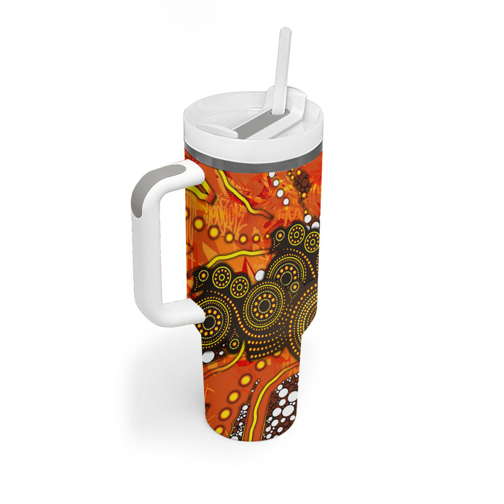 Perth Scorchers Tumbler With Handle Graffiti Urban Aboriginal Dot Abstract Design