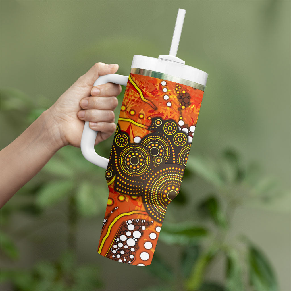 Perth Scorchers Tumbler With Handle Graffiti Urban Aboriginal Dot Abstract Design