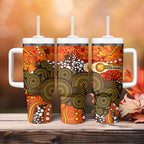 Perth Scorchers Tumbler With Handle Graffiti Urban Aboriginal Dot Abstract Design