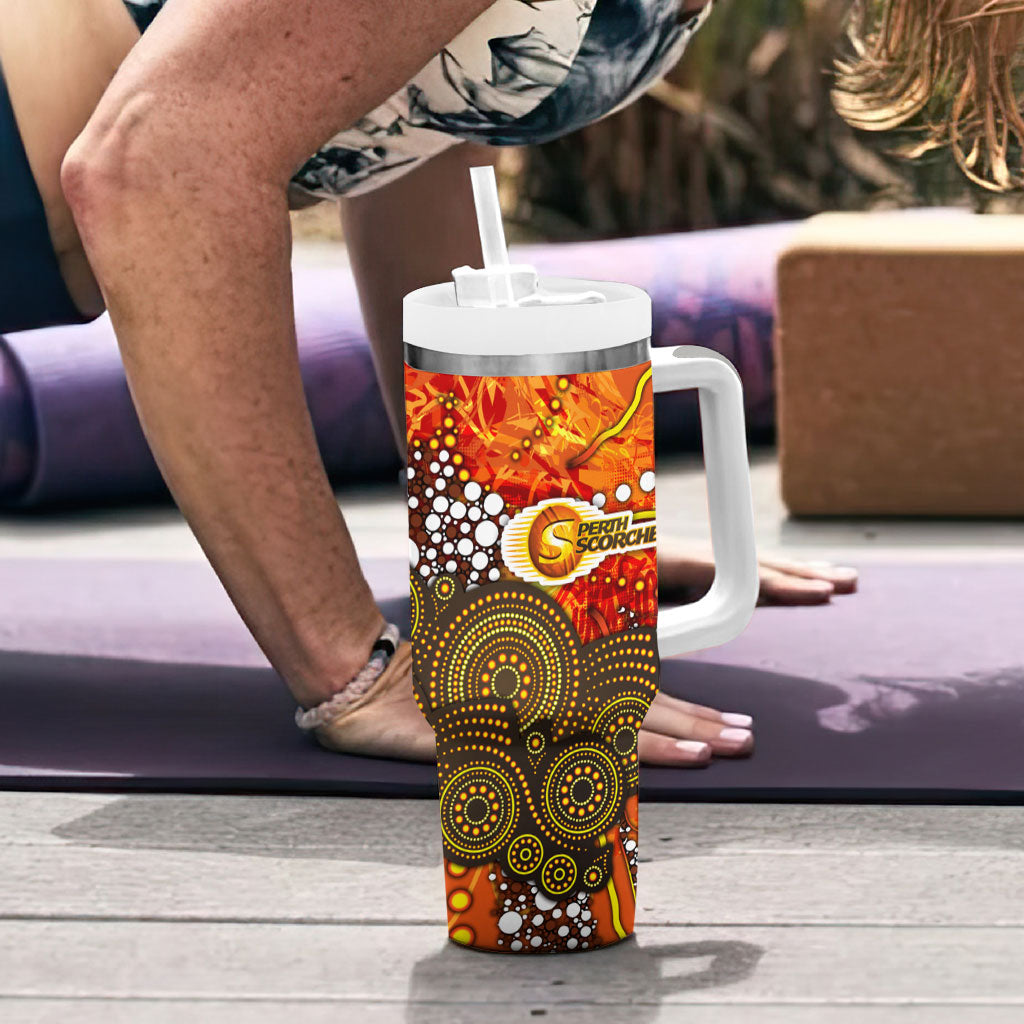 Perth Scorchers Tumbler With Handle Graffiti Urban Aboriginal Dot Abstract Design