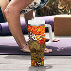 Perth Scorchers Tumbler With Handle Graffiti Urban Aboriginal Dot Abstract Design