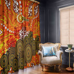 Perth Scorchers Window Curtain Graffiti Urban Aboriginal Dot Abstract Design