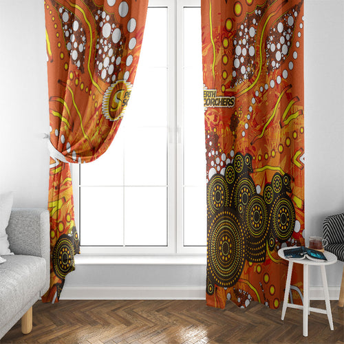 Perth Scorchers Window Curtain Graffiti Urban Aboriginal Dot Abstract Design