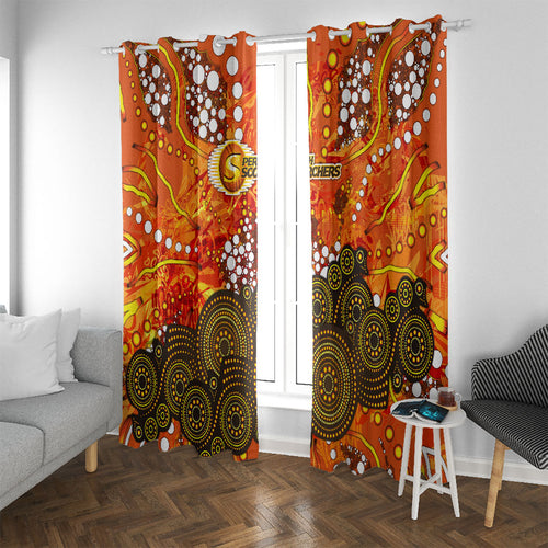 Perth Scorchers Window Curtain Graffiti Urban Aboriginal Dot Abstract Design