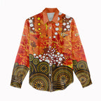 Perth Scorchers Women Casual Shirt Graffiti Urban Aboriginal Dot Abstract Design