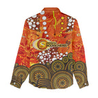 Perth Scorchers Women Casual Shirt Graffiti Urban Aboriginal Dot Abstract Design