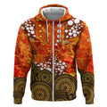 Perth Scorchers Zip Hoodie Graffiti Urban Aboriginal Dot Abstract Design