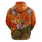 Perth Scorchers Zip Hoodie Graffiti Urban Aboriginal Dot Abstract Design
