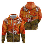 Perth Scorchers Zip Hoodie Graffiti Urban Aboriginal Dot Abstract Design