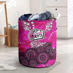 Sydney Sixers Laundry Basket Graffiti Urban Aboriginal Dot Abstract Design