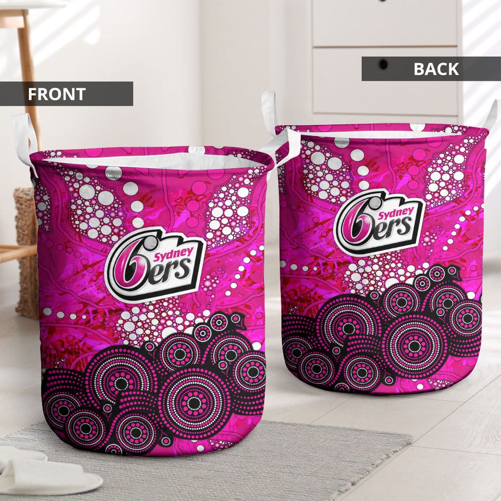 Sydney Sixers Laundry Basket Graffiti Urban Aboriginal Dot Abstract Design