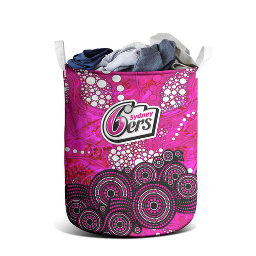 Sydney Sixers Laundry Basket Graffiti Urban Aboriginal Dot Abstract Design