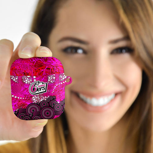 Sydney Sixers AirPods Case Graffiti Urban Aboriginal Dot Abstract Design