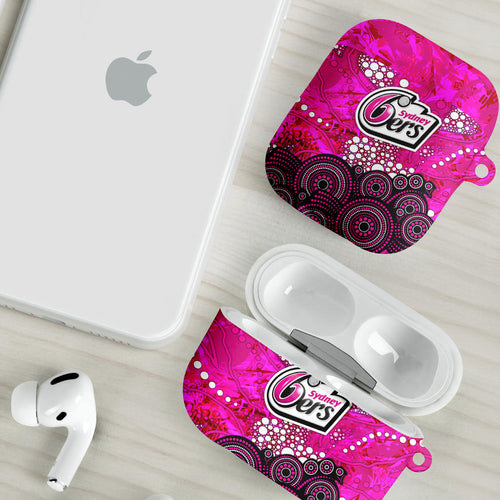 Sydney Sixers AirPods Case Graffiti Urban Aboriginal Dot Abstract Design