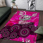 Sydney Sixers Area Rug Graffiti Urban Aboriginal Dot Abstract Design
