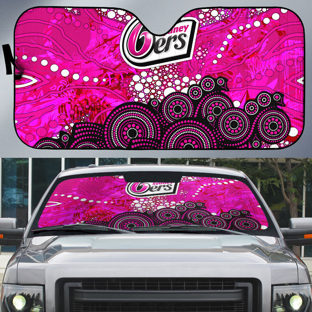Sydney Sixers Auto Sun Shade Graffiti Urban Aboriginal Dot Abstract Design