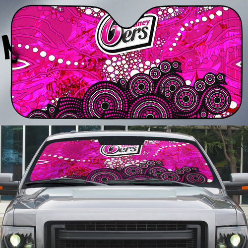 Sydney Sixers Auto Sun Shade Graffiti Urban Aboriginal Dot Abstract Design