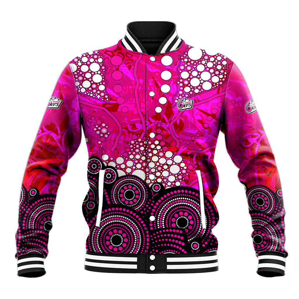 Sydney Sixers Baseball Jacket Graffiti Urban Aboriginal Dot Abstract Design