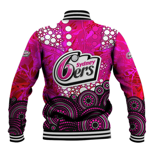 Sydney Sixers Baseball Jacket Graffiti Urban Aboriginal Dot Abstract Design