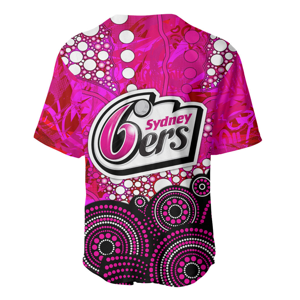 Sydney Sixers Baseball Jersey Graffiti Urban Aboriginal Dot Abstract Design
