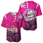Sydney Sixers Baseball Jersey Graffiti Urban Aboriginal Dot Abstract Design