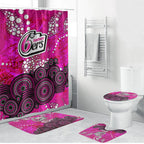Sydney Sixers Bathroom Set Graffiti Urban Aboriginal Dot Abstract Design