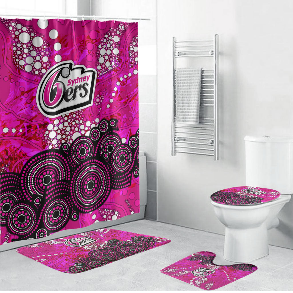 Sydney Sixers Bathroom Set Graffiti Urban Aboriginal Dot Abstract Design