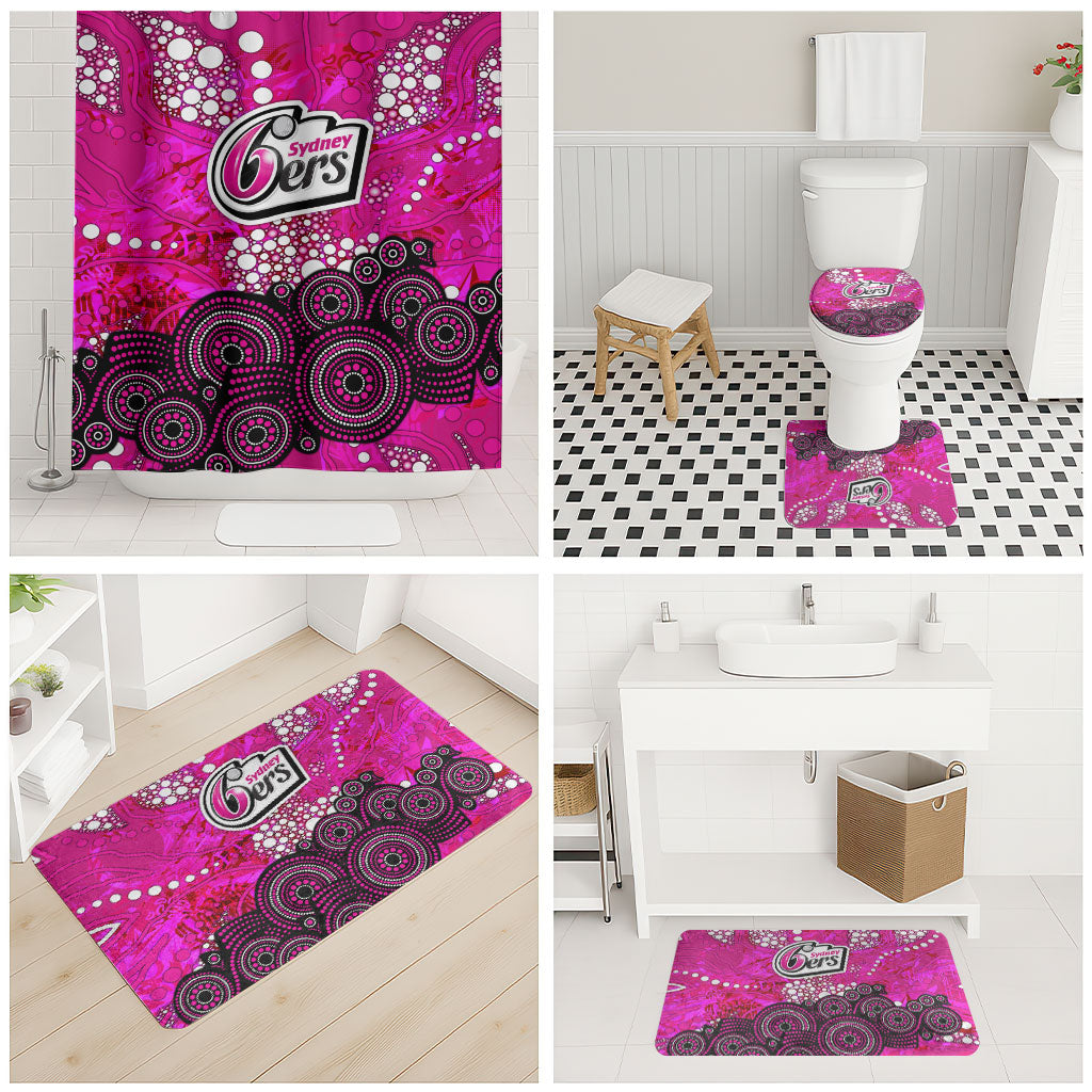 Sydney Sixers Bathroom Set Graffiti Urban Aboriginal Dot Abstract Design