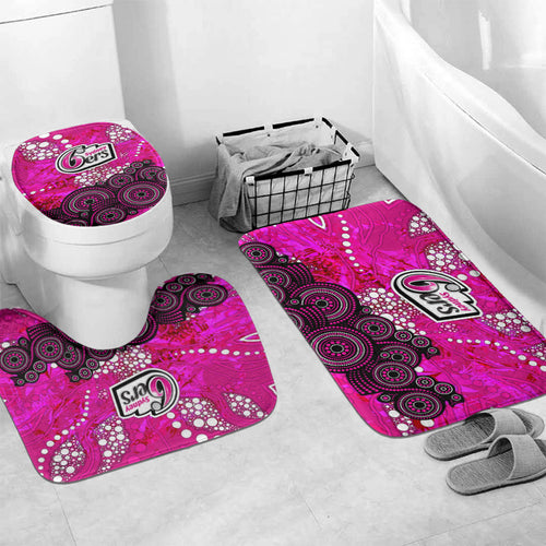 Sydney Sixers Bathroom Set Graffiti Urban Aboriginal Dot Abstract Design