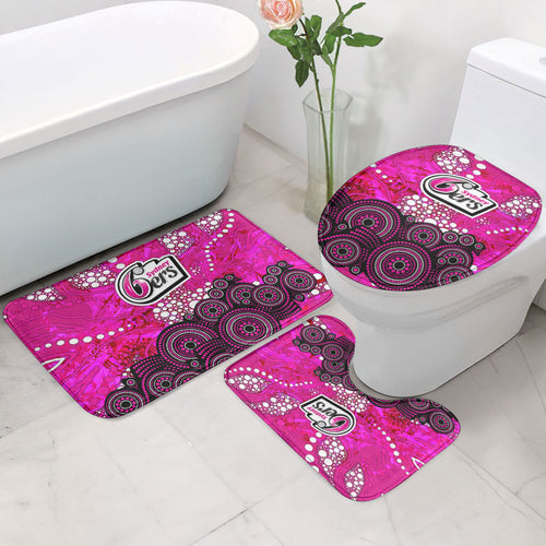 Sydney Sixers Bathroom Set Graffiti Urban Aboriginal Dot Abstract Design
