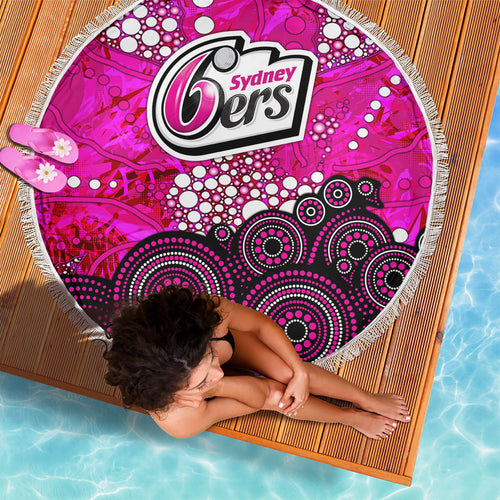 Sydney Sixers Beach Blanket Graffiti Urban Aboriginal Dot Abstract Design