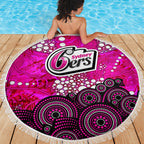 Sydney Sixers Beach Blanket Graffiti Urban Aboriginal Dot Abstract Design