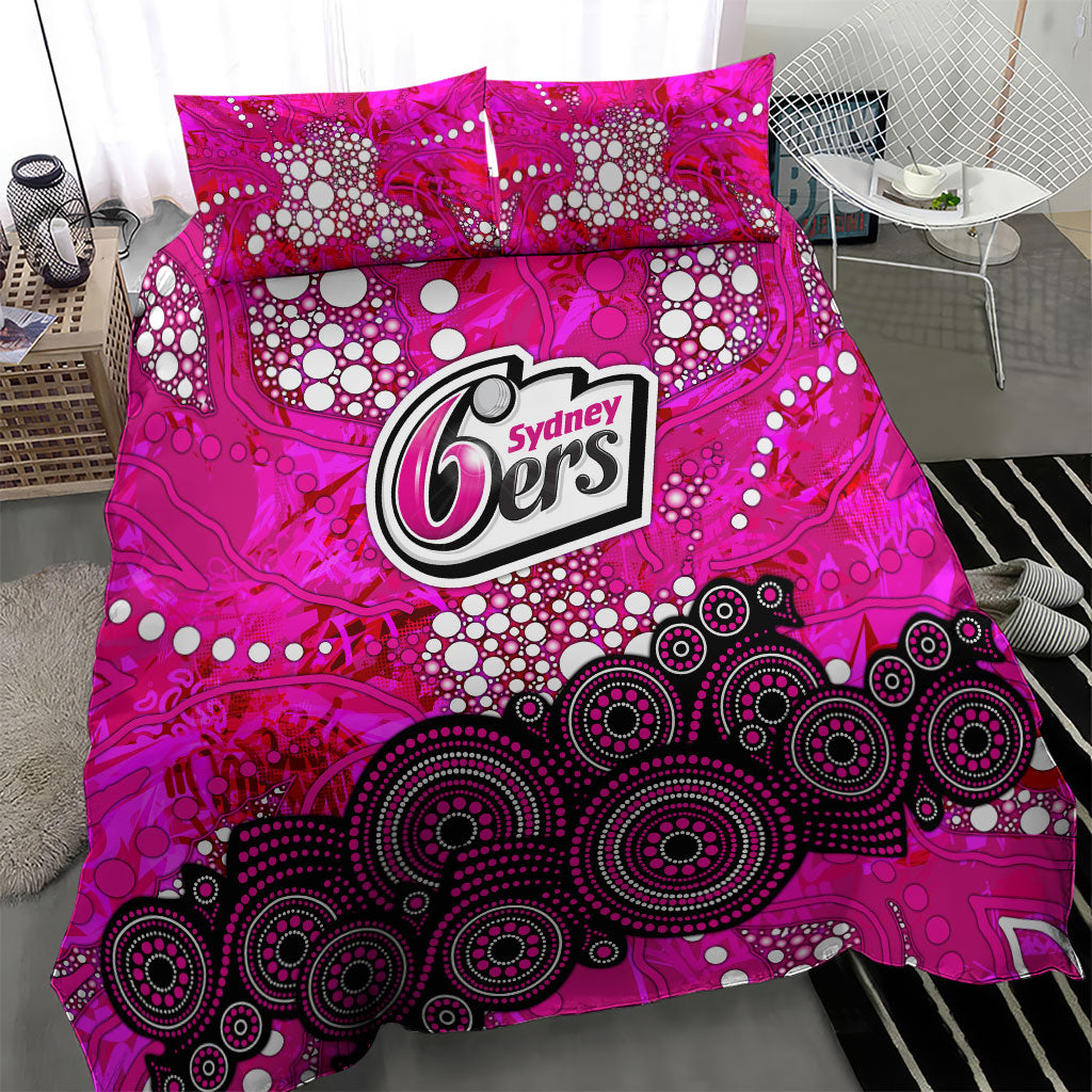 Sydney Sixers Bedding Set Graffiti Urban Aboriginal Dot Abstract Design