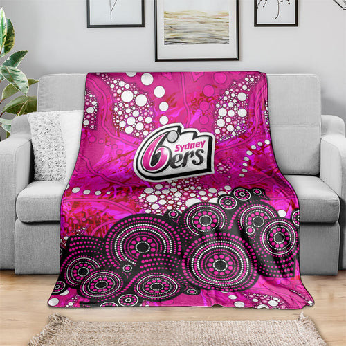 Sydney Sixers Blanket Graffiti Urban Aboriginal Dot Abstract Design