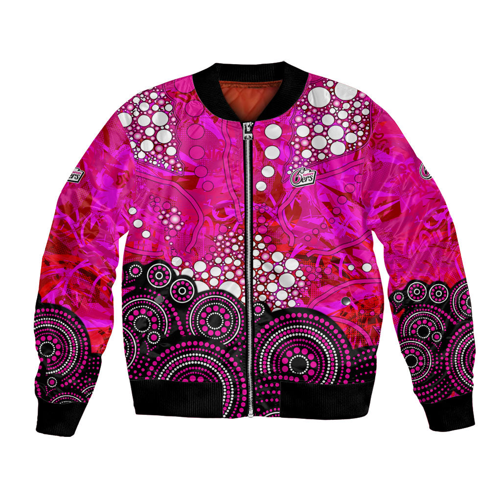 Sydney Sixers Bomber Jacket Graffiti Urban Aboriginal Dot Abstract Design