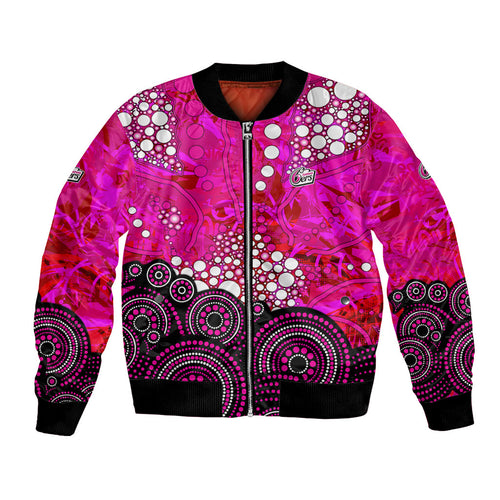 Sydney Sixers Bomber Jacket Graffiti Urban Aboriginal Dot Abstract Design
