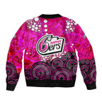 Sydney Sixers Bomber Jacket Graffiti Urban Aboriginal Dot Abstract Design