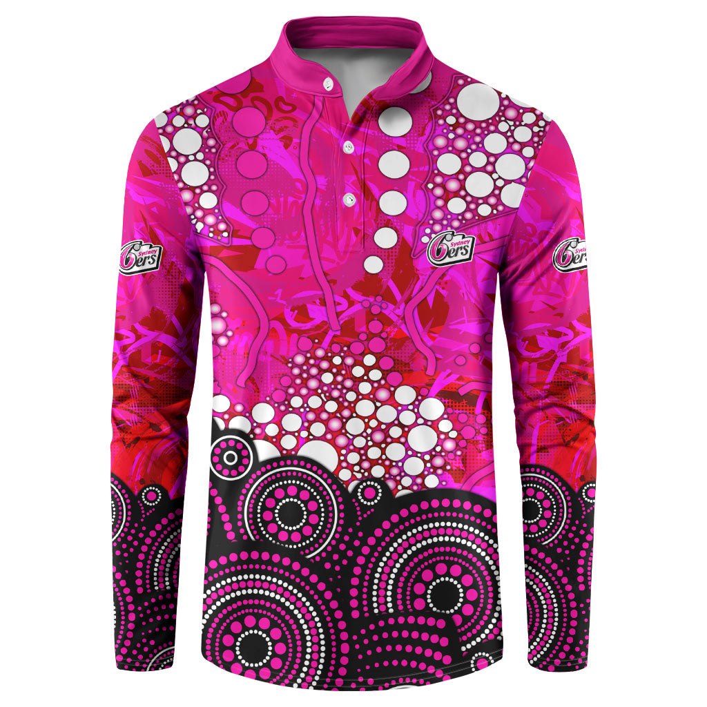 Sydney Sixers Button Sweatshirt Graffiti Urban Aboriginal Dot Abstract Design