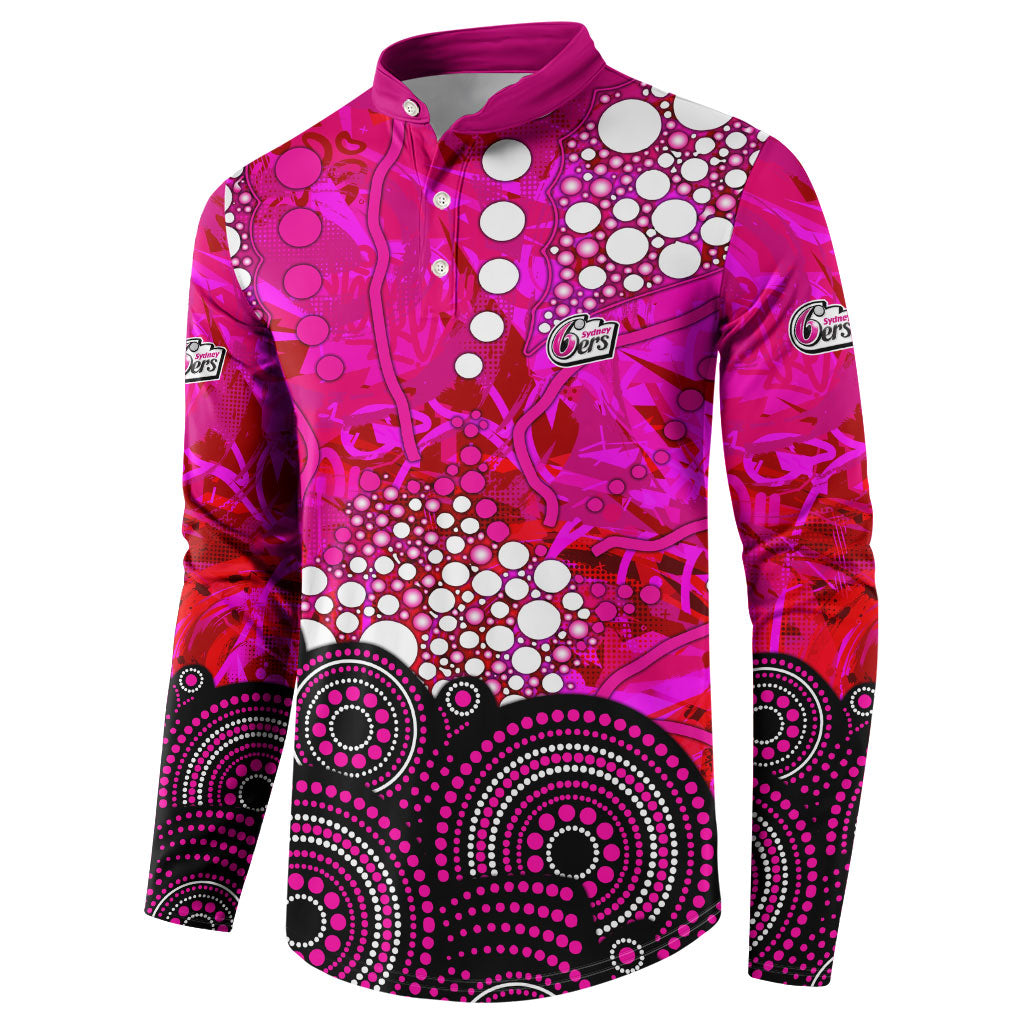 Sydney Sixers Button Sweatshirt Graffiti Urban Aboriginal Dot Abstract Design