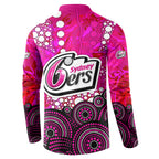Sydney Sixers Button Sweatshirt Graffiti Urban Aboriginal Dot Abstract Design