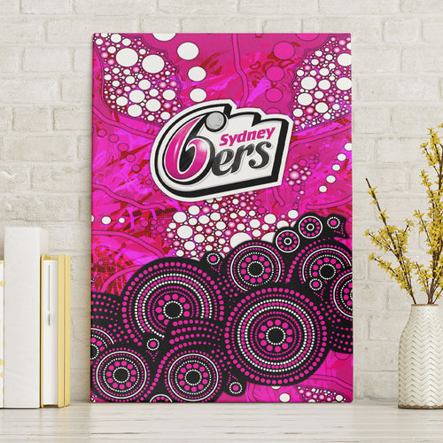Sydney Sixers Canvas Wall Art Graffiti Urban Aboriginal Dot Abstract Design