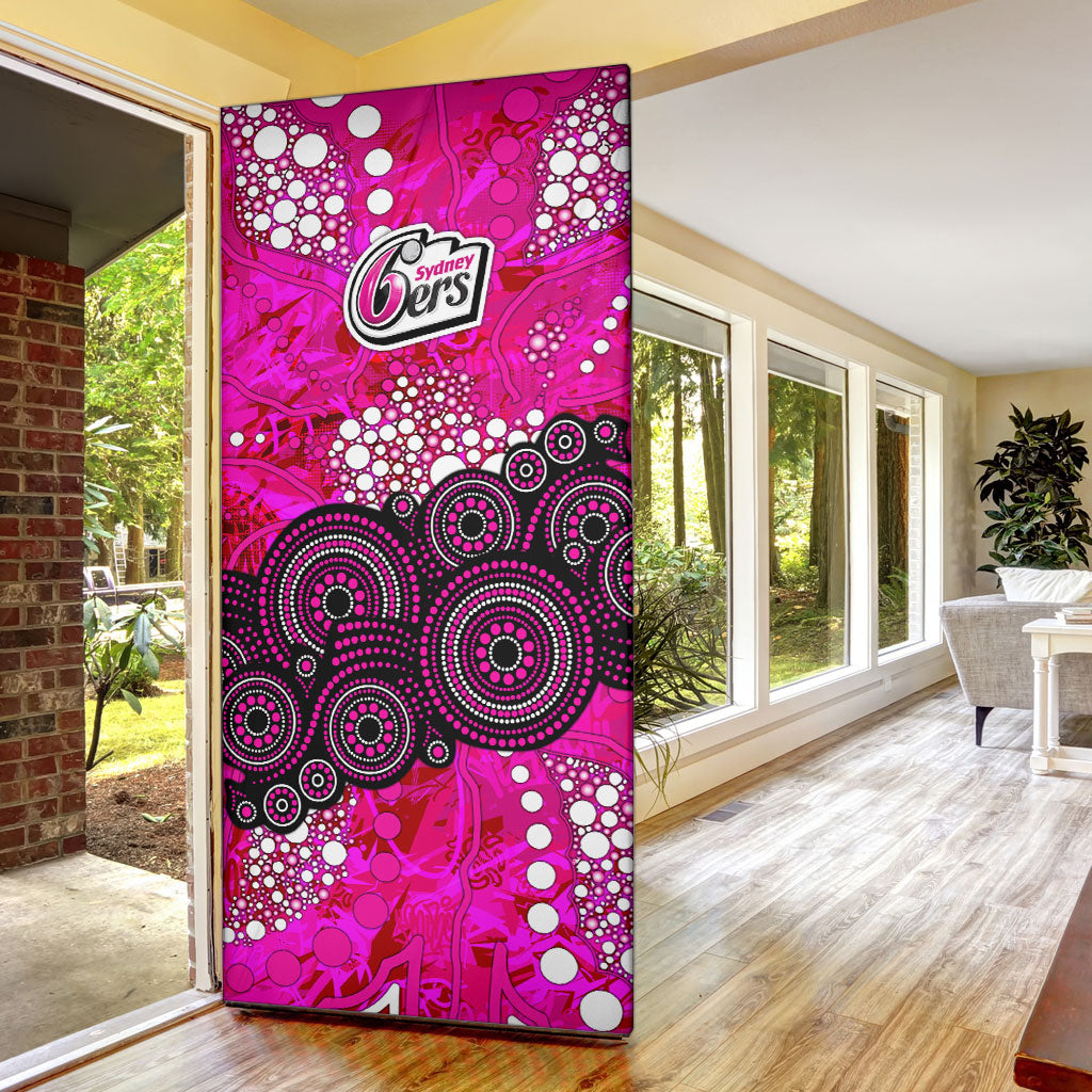 Sydney Sixers Door Cover Graffiti Urban Aboriginal Dot Abstract Design