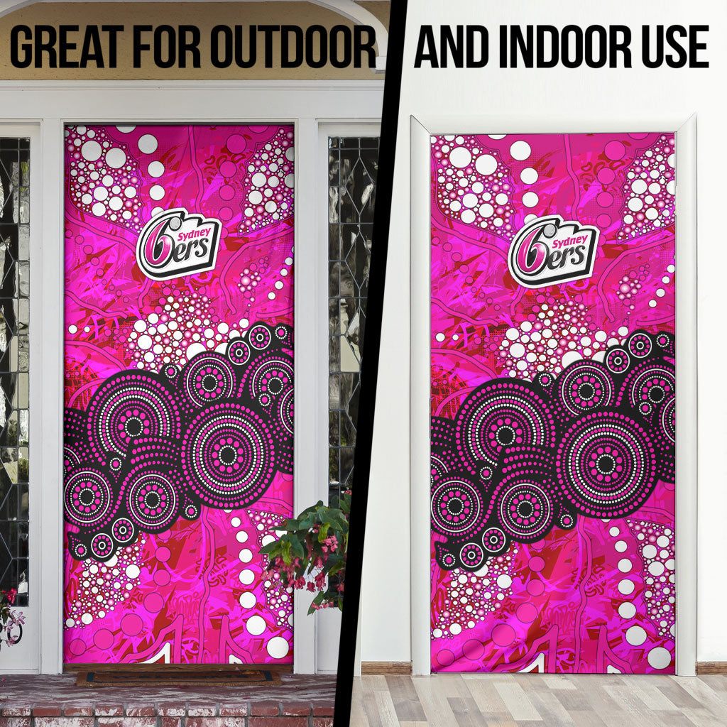 Sydney Sixers Door Cover Graffiti Urban Aboriginal Dot Abstract Design