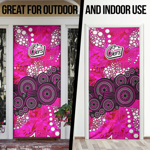 Sydney Sixers Door Cover Graffiti Urban Aboriginal Dot Abstract Design
